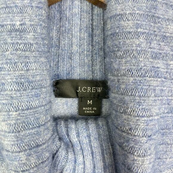 J. Crew | Blue Wool & Alpaca Blend Turtleneck Sweater in Supersoft Yarn - Picture 5 of 6